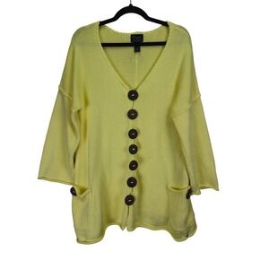 Pure‎ Handknit Anthropologie Womens Button Cardigan Sweater XS/S Artsy Bohemian